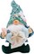 Coastal Beach Themed Gnome Figurine, Nautical Freestanding Home & Garden Decor, 8 Inches